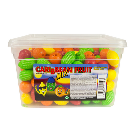 Carribbean Mix Fruit Macédoine Bubble Gum 100gr